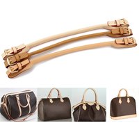 1PC Adjustable 42-45cm Split Leather Handbag Bag Strap Belt DIY Accessories Apricot Khaki Beige Handle with Pin Buckle