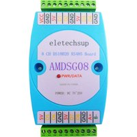 8 DS18B20 temperature acquisition module / RS485 MODBUS RTU communication replace WP3066ADAM
