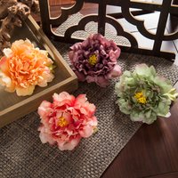 10/20pcs Artificial Flowers Silks Peony Holidays Decorations Home Wedding Bridal Accessories Stamen Garland DIY Gifts Candy Boxs