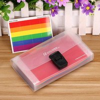 Accordion Style Desktop Document Organizer, A6 Multi-Pocket Storage Wallet, Portable Tabletop Holder for Receipts