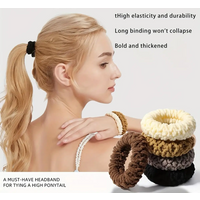 5/10Pcs Large Intestine Headband Thick Headband High Elasticity Rubber Band Fashionable Ponytail Headband Headband Tie Headband