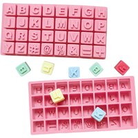 English Letter Chocolate Silicone Mold DIY Keyboard Fudge Candy Ice Cube Mould Square Soap Candle Baking Tool Home Decor Gifts