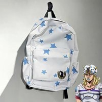Anime JOJO Steel Ball Run Johnny Joestar Cospaly Bag Students White Nylon Shoulder Bags Travel Backpack Unisex Handbag Prop