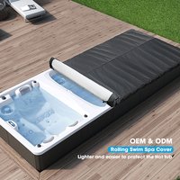New 100% Waterproof Roll Up Swimming Pool Cover Swim Tub Cover