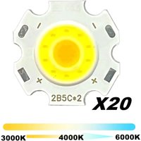 20 pcs a lot 3W 5W 7W LED COB Source Chip High Power LED COB Side 11mm Light Bulb Light Lamp Spotlight Down light 3000K TO 6500K