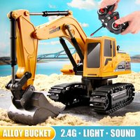 Pelle RC 2.4Ghz 6 canaux 1:24 RC voiture d'ingénierie alliage et plastique pelle garçon jouet 6CH et 5CH RTR pour enfant cadeau de noël