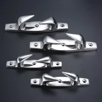 Heavy Dudy Marine 316 Stainless Steel Right and Left 3-holes Boats Fairlead Angled Bow Chocks Yacht Deck Dock Mooring Rope Cleat