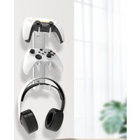 Transparent Game Controller Bracket Mount Universal Wall Mounted Gamepad Headset Stand Storage Rack for /PS3/Xbox/Switch