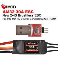 9IMOD AM32 Brushless ESC 30A 40A Mini ESC 2-4S Electronic Speed Controller USBLink RC Boat 1/18 1/24 Crawler Car Axial SCX24 TRX