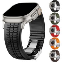 Silicone Band for Apple Watch Ultra 3 2 49mm Series 11 10 46mm Sports Strap for Iwatch 9 8 7 6 5 4 SE 2025 44mm 45mm Watchband