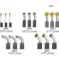 50pcs Carbon Brush Replacement Kit Durable Motor Parts for Electric Drills Sanders Grinders