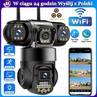 Kamera IP WiFi 3 obiektywy 3 kąty monitorowania 360° PTZ Zdalne sterowanie Inteligentna ochrona bezpieczeństwa domu Bezprzewodowe CCTV Wykrywanie ruchu Automatyczne śledzenie Sieciowe kamery IP V380