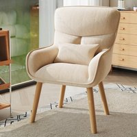 Comfortable Fabric Computer Chair for Bedroom Study Office with Backrest Home Desk Chair