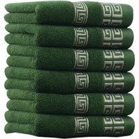 1/4/6PCS 100% Cotton Green Towels Set 34x74cm 70x140cm Embroidered Hotel Bath Towels For Adult Quick-Dry Thicken Soft Face Towel