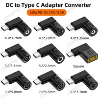 DC to Type C PD Power Jack Connector Universal Laptop Charger to 65W USB C PD Adapter Converter for Macbook POCO Samsung Xiaomi