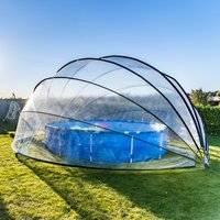 Heavy-Duty Folding Swimming Pool Dome Shelter Premium Pool Cover and Shade Tool & Accessory