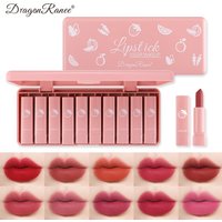 Ten-Piece Lipstick Set, Matte, Long-Lasting, Fade-Resistant Lip Balm, Matte Finish, Brightening, Commuter-Friendly, Nude Color, Gentle and Elegant Lipstick
