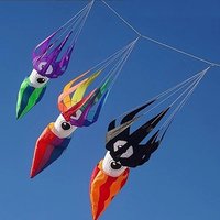 Soft kite 3m squid kite windsocks Outdoor toys ripstop nylon fabric kite pendant flying large kite tail cerf volant enfants ring