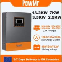 PowMr 13.2KW 7KW 3.5KW 2.5KW Hybrid Solar Inverter 48V 24V 12V 220V Off Grid Inverter MPPT 160A 135A 100A Solar Charger for Lead Acid LifePO4 Lithium Battery