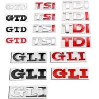 3D Metal TSI TDI GTD GLI Rear Trunk Car Emblem Badge Decals Auto Sticker For VW Volkswagen Polo Golf Passat Jetta Scirocco MK4