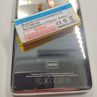 For iPod Video 5th Classic 6th/7th Silver Metal Back Cover + 3000mAh Battery - Fit Thin 30GB/80GB/120GB/160GB Models