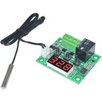 W1209 DC 12V Heat Cool Digital Thermostat Temperature Controller Miniature Control Switch Panel and NTC Waterproof Sensor Wire