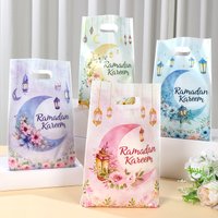 10/25/50pcs Ramadan Kareem Gift Packing HandBags Plastic Candy Treat Bags Ramadan Decoration 2025 Islamic Muslim Party Supplies
