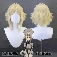 Anime Gachiakuta Eishia Stilza Cosplay Wig Short Blonde Fair Hair Heat Resistant Synthetic Wigs Girls Team Akuta Party Women