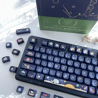 Prince Theme Keycaps Set,126 Keys Cute Custom MOA Profile Dye Sublimation Double Shot PBT Keyboard Caps 60% 65% 75% 98% 100%