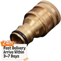 2 Pcs Hose Adapter Brass Universal Water Tap Connector Tap Quick Connector Thread Tap Coupling for Garden Tubing Car Washer Pipe
