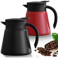 Thermal Coffee Carafe Tea Pot - 304 Stainless Steel Double Wall Vacuum Insulated, Hot & Cold Retention, Cool Touch Handle