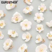 GUFEATHER 50pcs/lot,MF49,jewelry accessories,18k gold plated,copper,plastic,hand made,charms,diy flower pendants,jewelry making