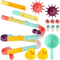 DIY Baby Bath Toys Run Assembling Track Bathroom Water Game For Children Bathtub Bath Shower Kids Play Water Spray Toy Set Kids