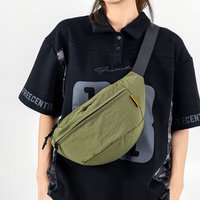 Casual Unisex Crossbody Chest Bag Small Capacity Leisure Riding Bag Large Capacity Waist Bag Nylon Material Waterproof Zipper