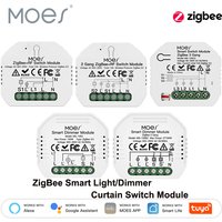 MOES Tuya ZigBee 3.0 Smart Light Switch Relay Module 1/2/3 Gang Smart Life/Tuya App Control, Works with Alexa Google Home Yandex