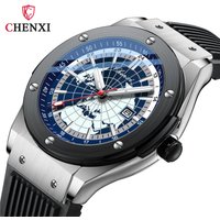 CHENXI 82442 Men Quartz Watch Casual Luxury Sport Brand World Map Military Waterproof Wrist Watch for Male relogios masculino
