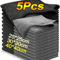 AliExpress NONE 5Pcs Thicken Microfiber Cleaning Cloths Bicycle Car Kitchen Clean Towel Absorbent Soft Stain-removing Cloth Reusable Clean Tools