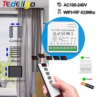 Módulo de Control de Persianas Enrollables WiFi RF Tuya, Interruptor de Cortina con Control Remoto para Motor Eléctrico, Compatible con Goog