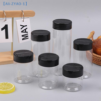 【ZYAO-1】5/6 PCS Durable Plastic Seasoning Jar Portable Salt Cellar Empty Pepper Shaker Double Flip-Top Transparent Seasoning Jar