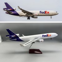 MD11 Plane Model FedEx Cargo Airways Resin Plastic model With Wheels Landing Gears Replica Static Souvenir Plane Toy Collection