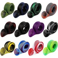 12Pcs Rod Sock Fishing Rod Sleeve Rod Cover Braided Mesh Rod Protector Pole Gloves Fishing Tools. Flat or Pointed End/Spinning o
