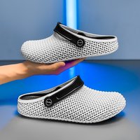 Men 3D Honeycomb EVA Clogs Breathable Hollow Slip-On Sandals 2-Way Wear Slingback Non-slip Quick Dry Water Shoes EU39-44