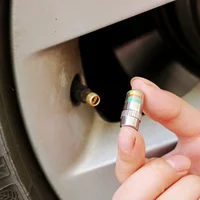 4-8Pcs Car Tire Pressure Indicator Anti-Dust Valve Cover Full Copper Core Car Tire Low Pressure Warning Cap Monitor Tire Valve