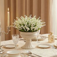 Vintage Metal Flower Pot White Multipurpose Urn Vase Flower Pot Arranging Floral Vase Living Room