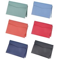 Leather Leather Document Pouch A4 A5 Large Capacity Briefcase With Handle File Organizer Pouch School Office