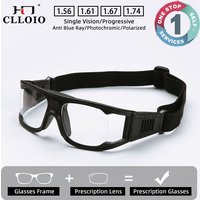 CLLOIO Adjustable Sporty Comfortable TR90 Anti Blue Light For Basketball Football Men Progressive Prescription Reading Glasses