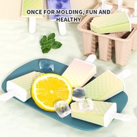 Popsicle Mold, Popsicle Molds 6 Pieces Silicone Ice Pop Molds BPA Free Popsicle Mold Reusable Easy Release Ice Pop Make