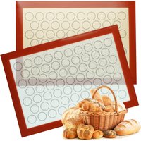 1PC Silicone Baking Mat for Oven, with 67 Circles, Non Stick & Heat Resistant Bakeware Sheets, for Cookie, Macaron, 42x29.5cm