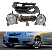 Car LED Fog Lights Fog Lamp cover For Toyota Corolla 2004 2005 2006 European Version Harness Wiring Cover Grille Halogen bulb