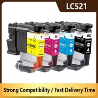 LC521 LC-521 Compatible Ink Cartridge For Brother DCP-J1260W DCP-J1310DW DCP-J1313DW DCP-J1360DW J1460DW Printer